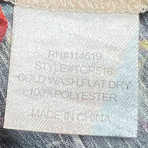 Mushka By Sienna Rose Top Womens Small Tunic Boho Floral Beaded V Neck Artsy - Picture 9 of 11